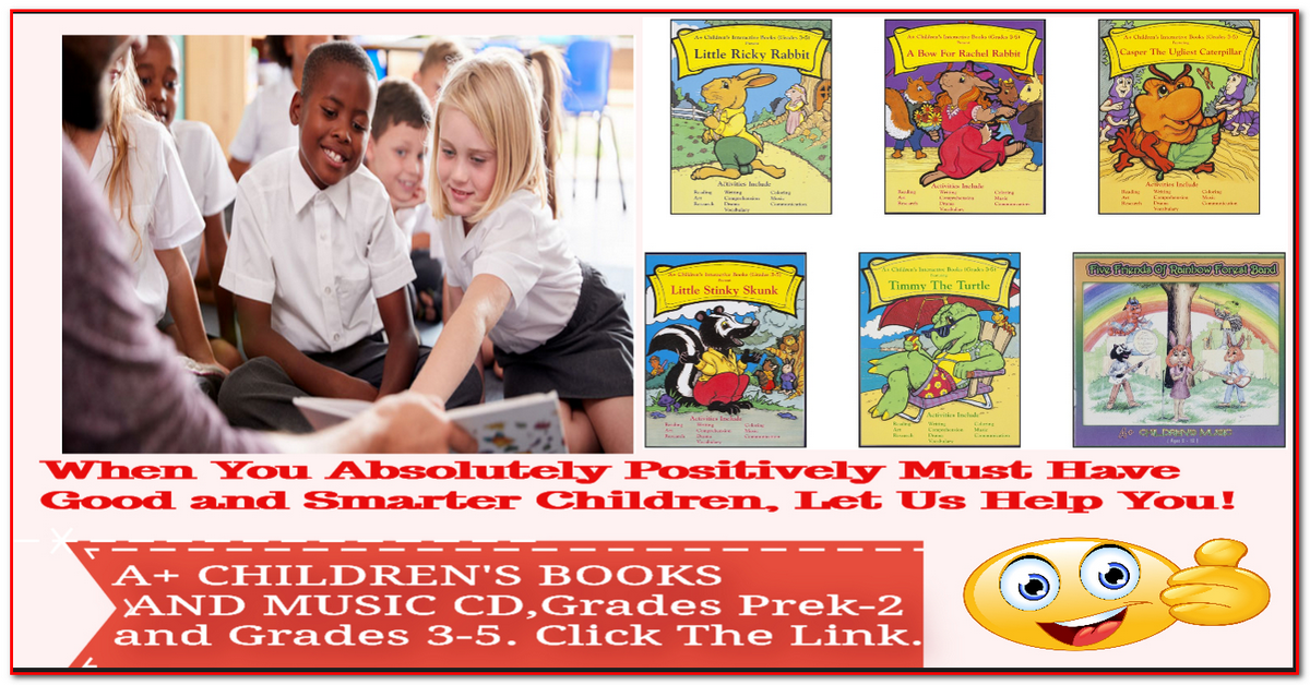 A+ Children’s Books With Music CD Are Sold on Amazon. Click The Underlined Links Below To Order!